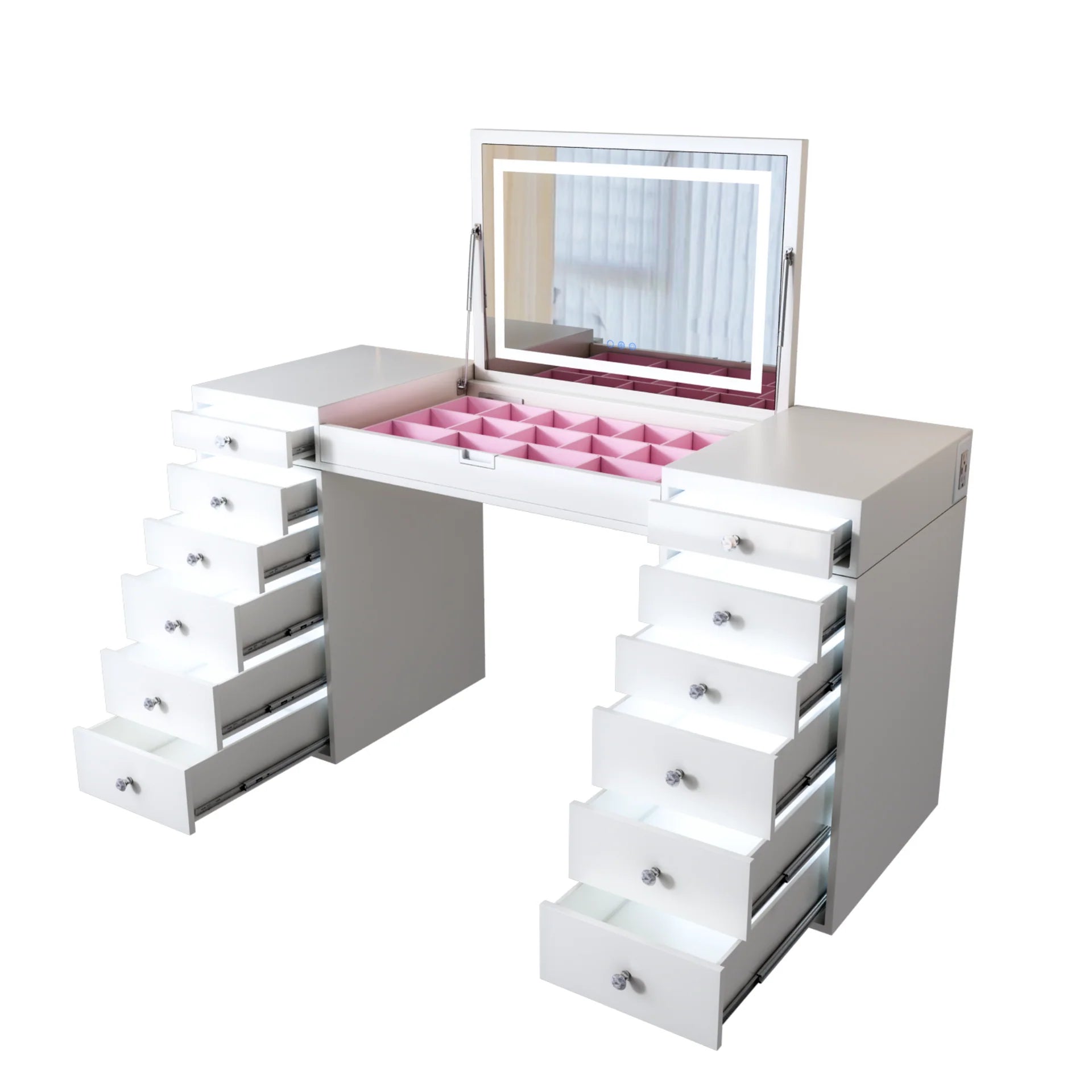 Tocador SlayStation® Madison con espejo LED abatible