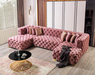Neva Velvet Double Chaise Sectional