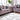 Sofá y loveseat rosa bebé