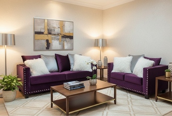 2019 Purple Sofa & Loveseat Nailheads