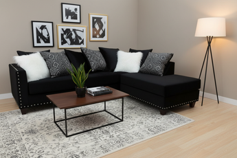 2019 Black Sectional Nailheads