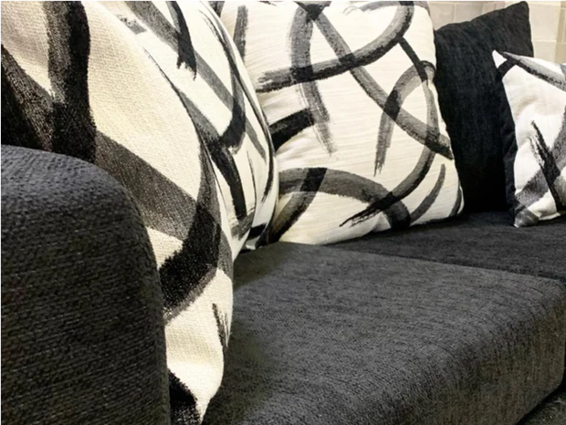 Conjunto de sofá y loveseat negro 110