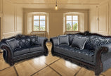 Sofá y loveseat negro 600 