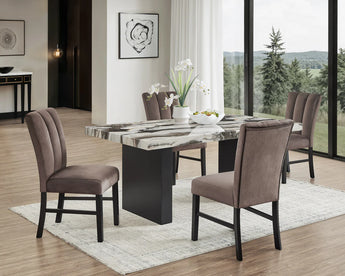 1420 VEGA FAUX MARBLE DINING SET