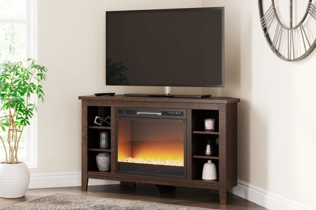 Mueble de TV con chimenea Ashley W283W5 Camiburg Brown