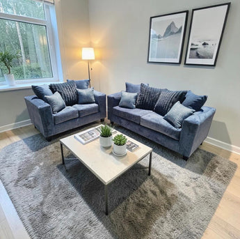 300 Charcoal Sofa & Loveseat Set