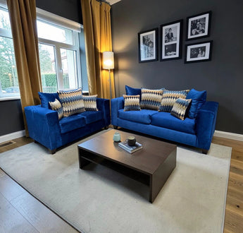 Blue Sofa & Loveseat Set