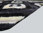 Colibri Shaggy 3D Gold Black Area Rug 151