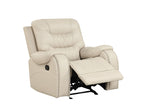 Ashley2005 Conjunto reclinable beige de gran tamaño