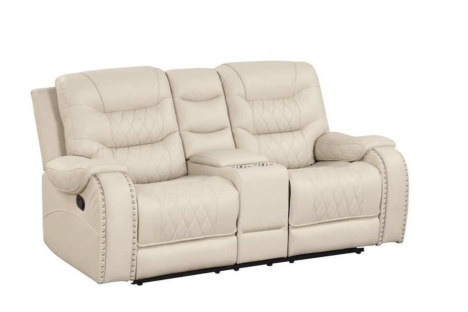 Ashley2005 Conjunto reclinable beige de gran tamaño
