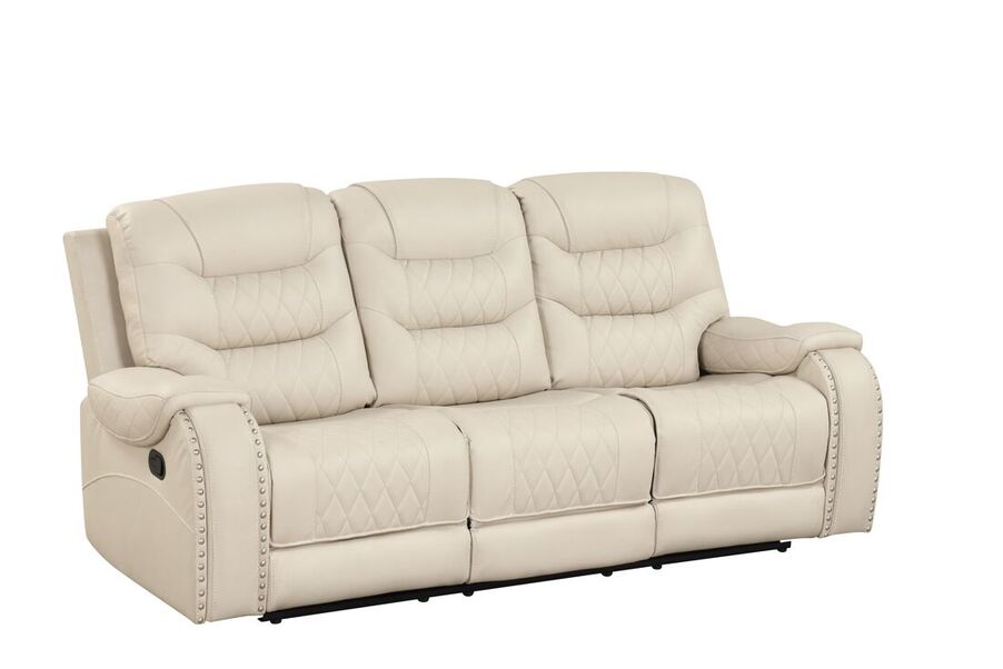 Ashley2005 Conjunto reclinable beige de gran tamaño