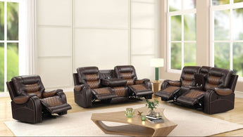 Ashley1001 Juego reclinable marrón extragrande