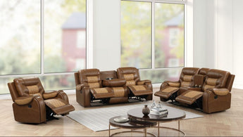 Ashley1002 Juego reclinable marrón extragrande