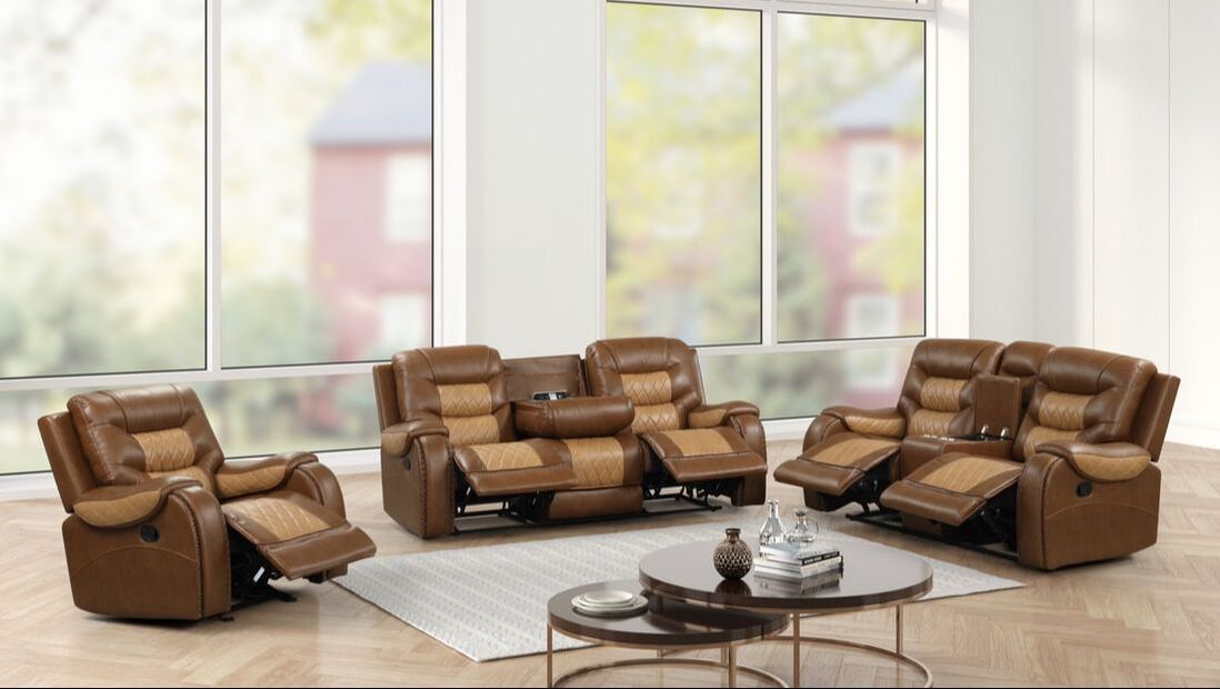 Ashley1002 Oversized Brown Reclining Set