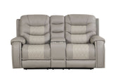 Ashley1004 Juego reclinable gris claro extragrande