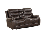 Ashley2002 Conjunto reclinable marrón extragrande
