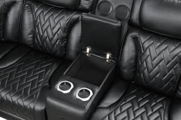 Seccional reclinable Barcelona Black Power