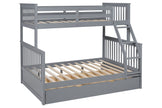 Litera individual/completa BB23 con cama nido individual, color gris