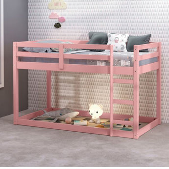 BD00768 Cama alta Gaston II doble rosa 