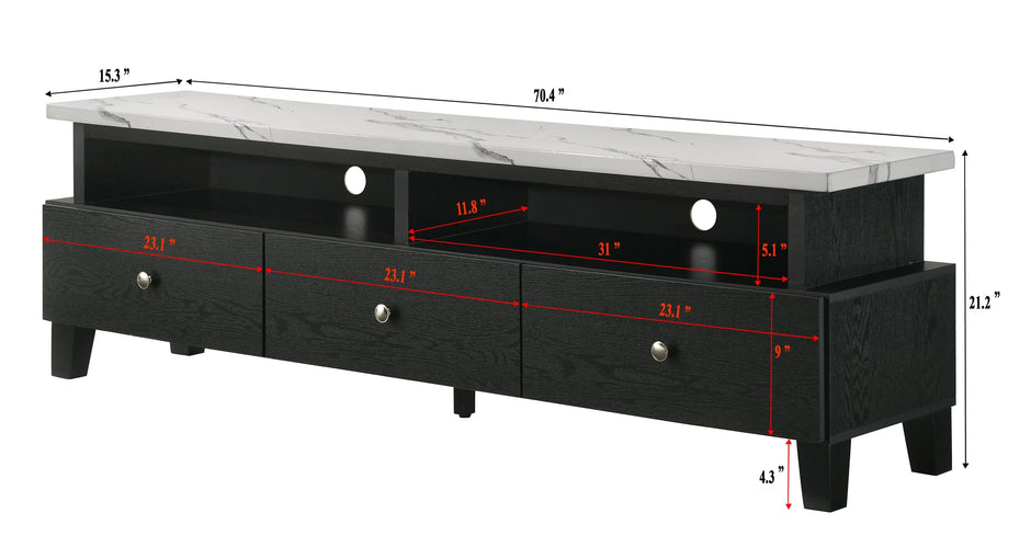 4811-9 ALINA BLACK TV STAND