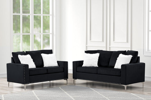 Sofá Cinderella2 Negro + Loveseat