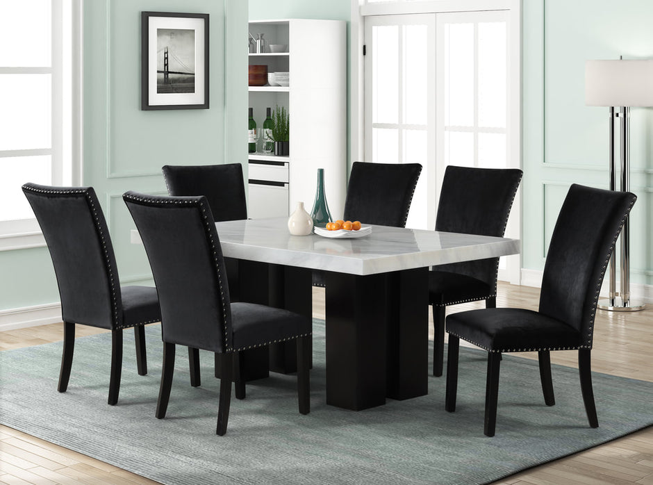 1220 Faux Marble Dining Set