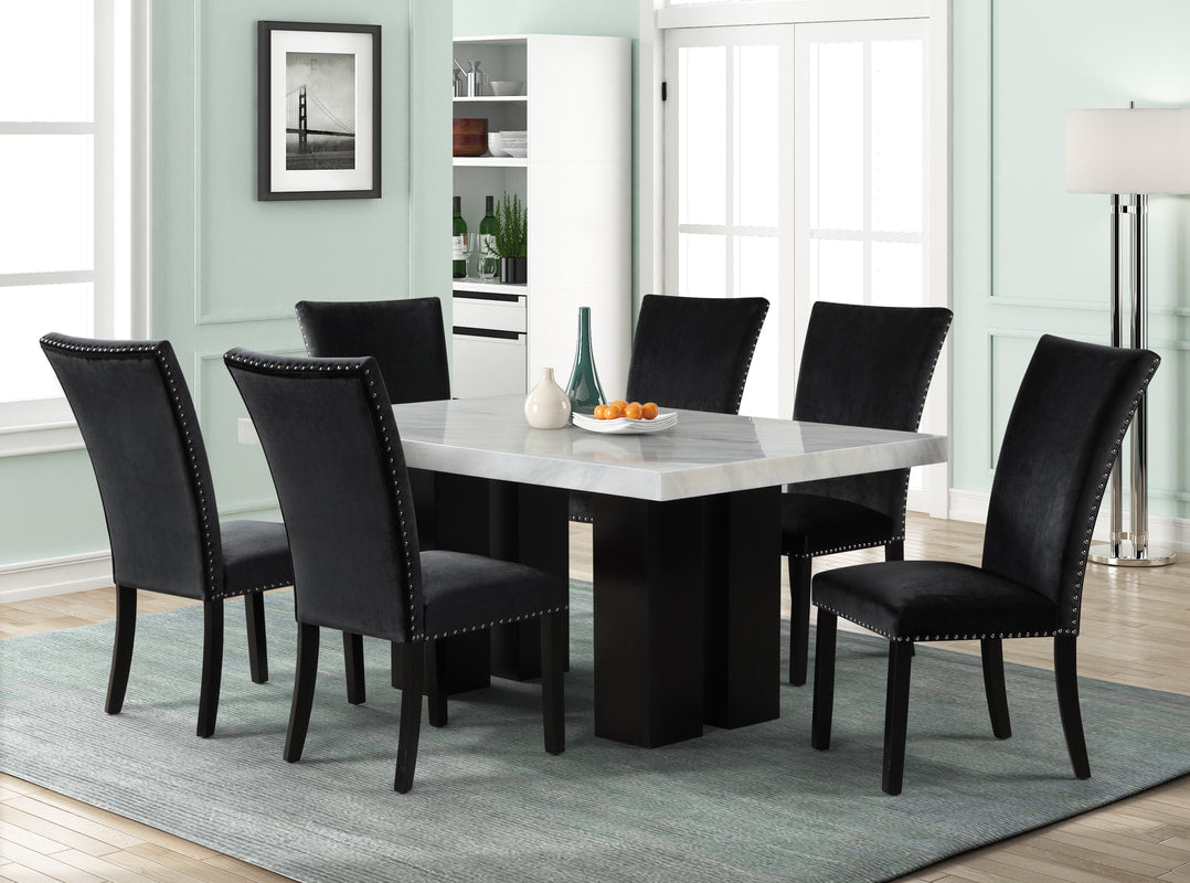 1220 Faux Marble Dining Set