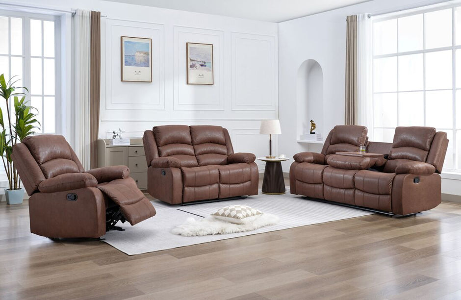 Dynamo2 PALOMINO Brown Reclining Set