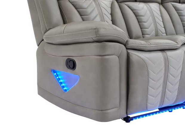 Sillón reclinable seccional gris Innova S2025