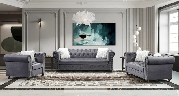 S8188 Sofá Milan Azul + Loveseat