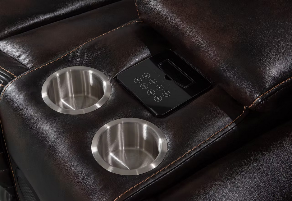 Sillón reclinable seccional Lucky Charm marrón S2021