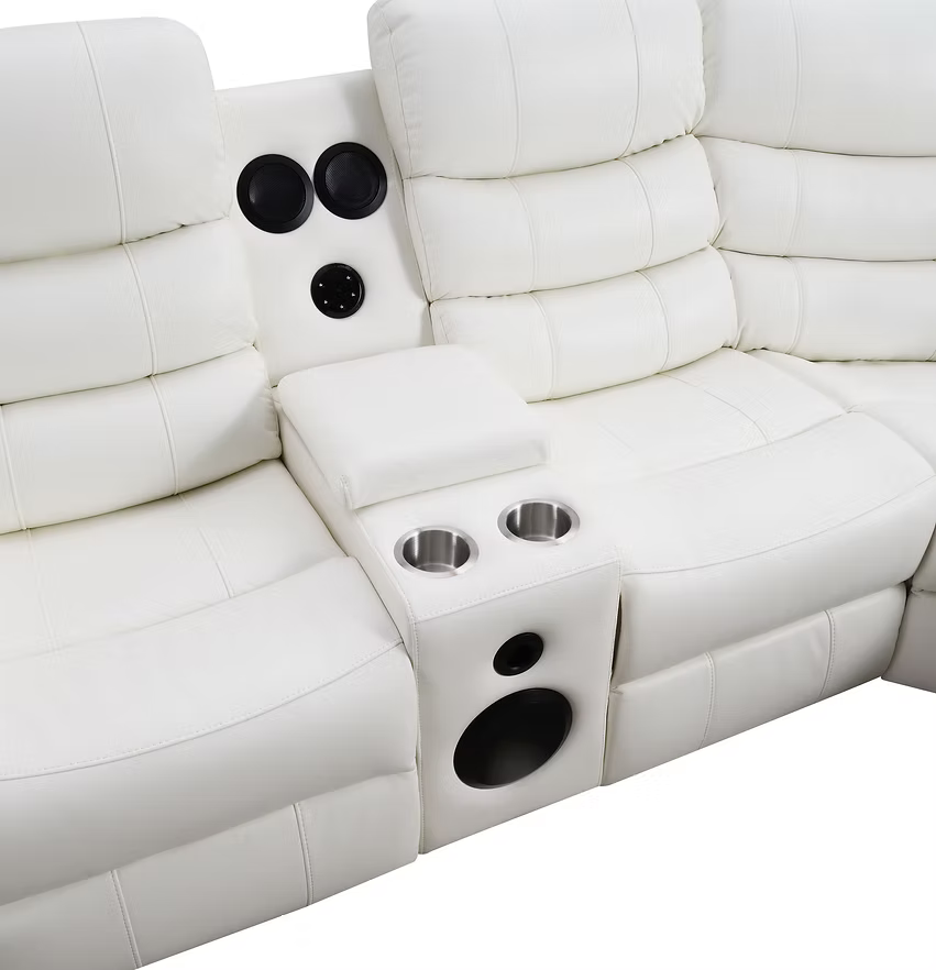 Sillón reclinable seccional Sonic White S8787