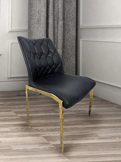 Juego de comedor Molly negro y dorado