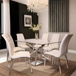 DT7003-RWH Juego de comedor blanco brillante