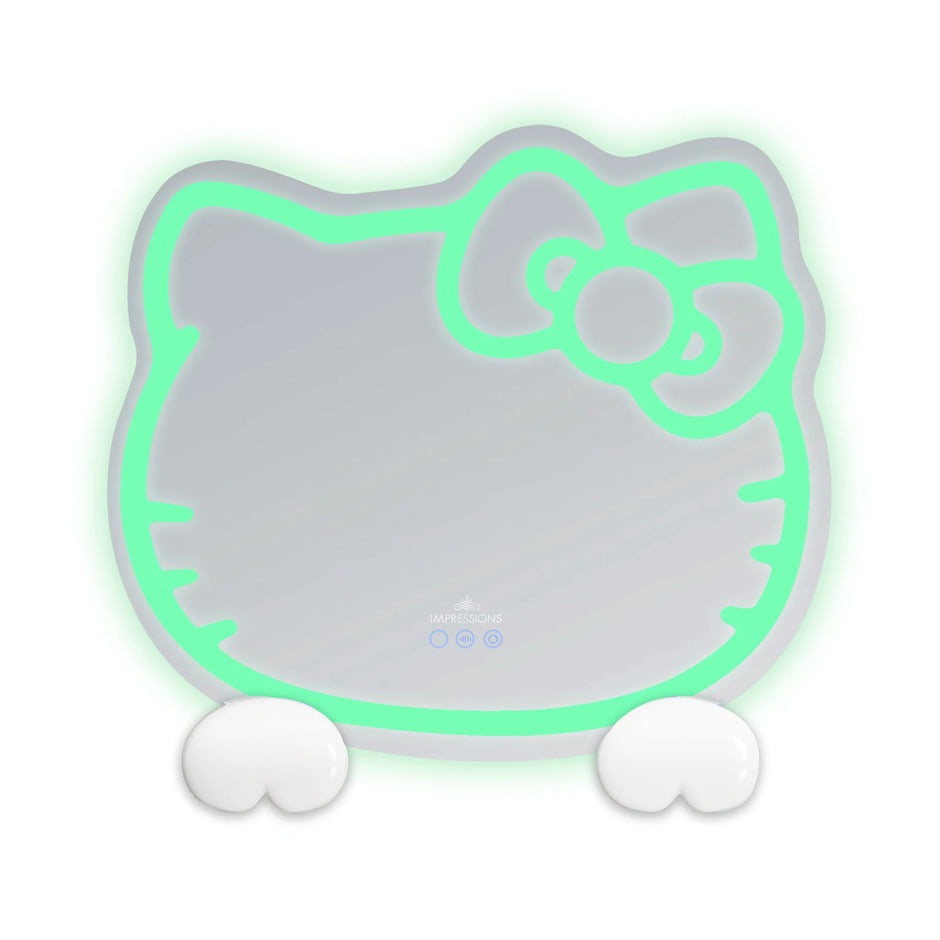 Espejo de pared RGB Hello Kitty 2.0 con parlantes Bluetooth y base especial