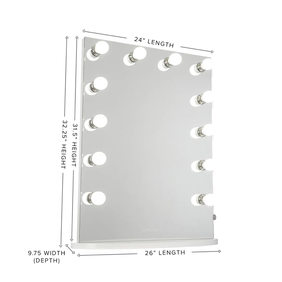 ESPEJO DE CORTE ANCHO STARLIGHT BLANCO 