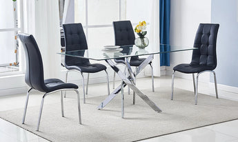 DT7003-RBLK Brilliance Black Dining Set