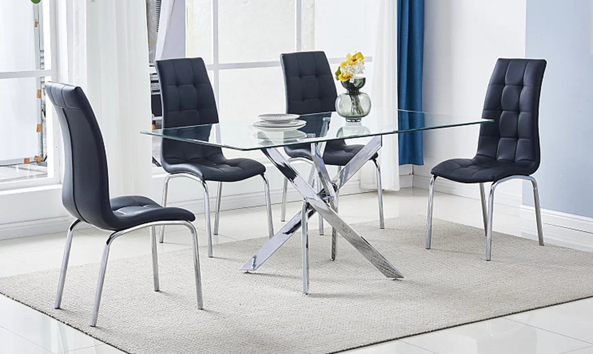 DT7003-RBLK Brilliance Black Dining Set