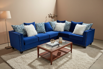 8000 Blue 2pc Sectional Nailheads