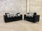 Conjunto de sofá y loveseat negro 110