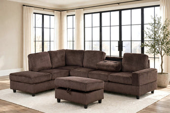 51Heights Reversible Sectional + Ottoman