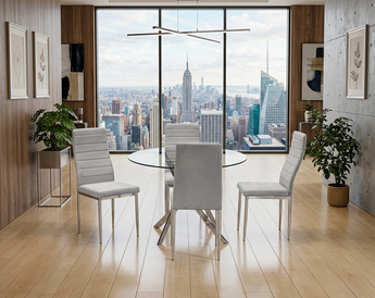 D107 Gry Dining Set