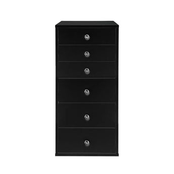 SlayStation 6 Drawer Makeup Vanity Black Storage Unit