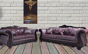 Sofá y Loveseat 600 Púrpura Vino 