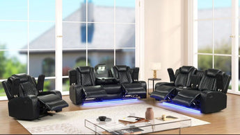 Luz Black Reclining Set