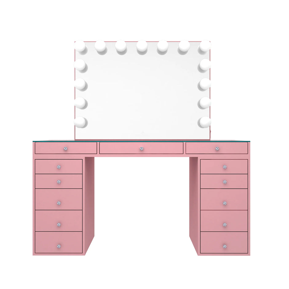 Paquete de muebles de sobremesa SlayStation Pro 2.0 + espejo de tocador + 5 cajones