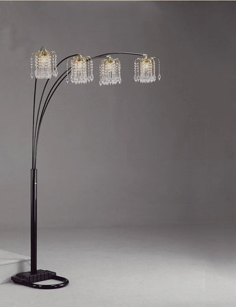 4893BK ALL RAIN DROP ARC FLOOR LAMP