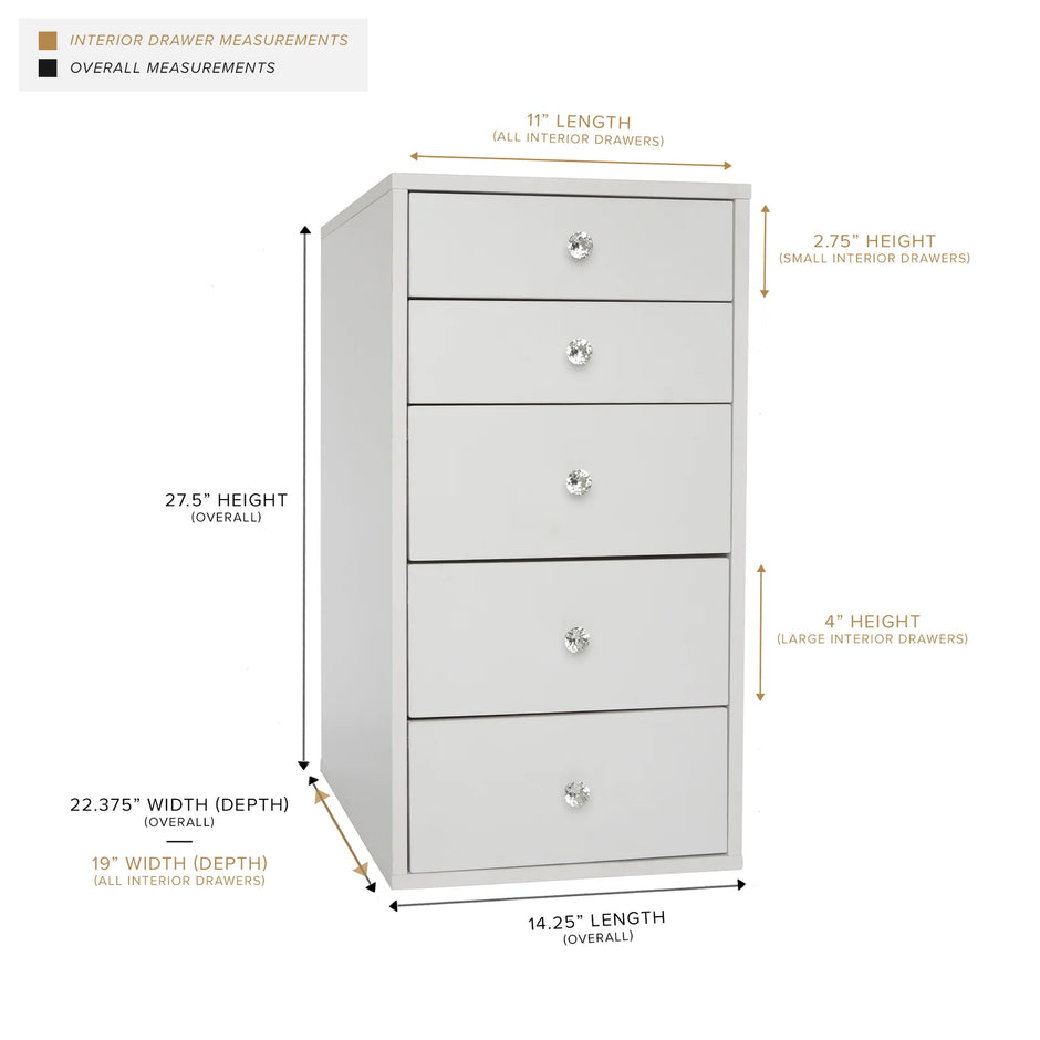 Mueble de almacenamiento para maquillaje SlayStation con 5 cajones