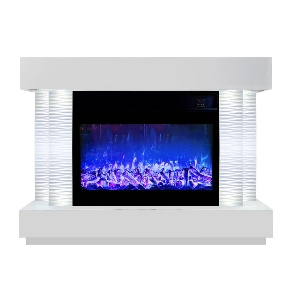 Chimenea de 47" completamente ensamblada, nueva, con función de calefacción.