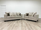 Conjunto de sofá y loveseat beige Hollywood 110